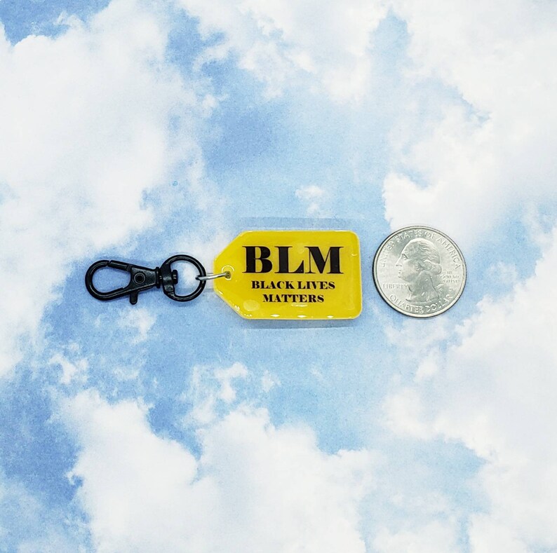 Black lives matter keychain clip