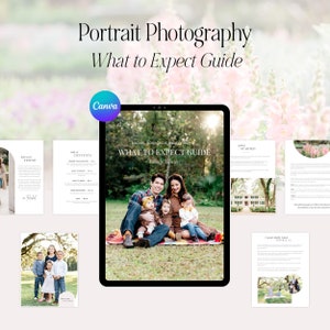 Portrait Photography Guide Canva Template | Photography Template for Canva | Family Photography Guide | Photography Canva Template