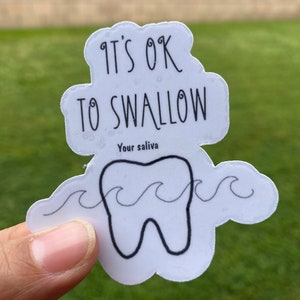 Dental sticker, dental humor laptop sticker, dental assistant gift, dental hygienist gift, dental water cup sticker
