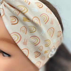 Boho Dental Headband with Buttons: Rainbows and Teeth Print image 8