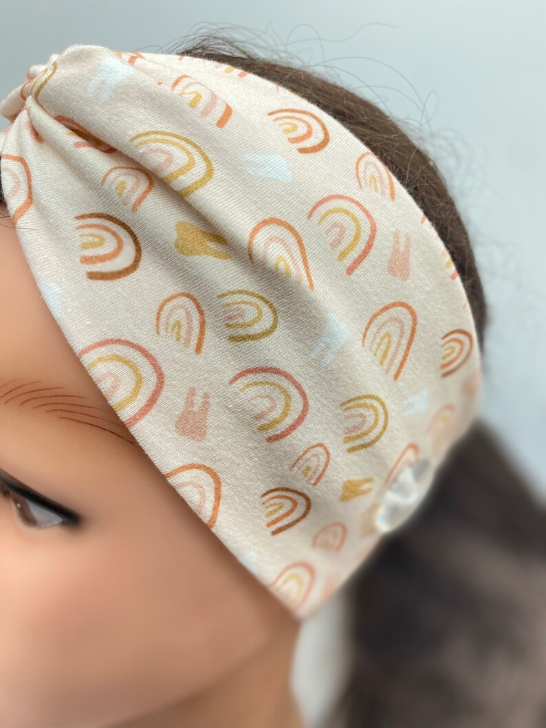 Boho Dental Headband with Buttons: Rainbows and Teeth Print image 8