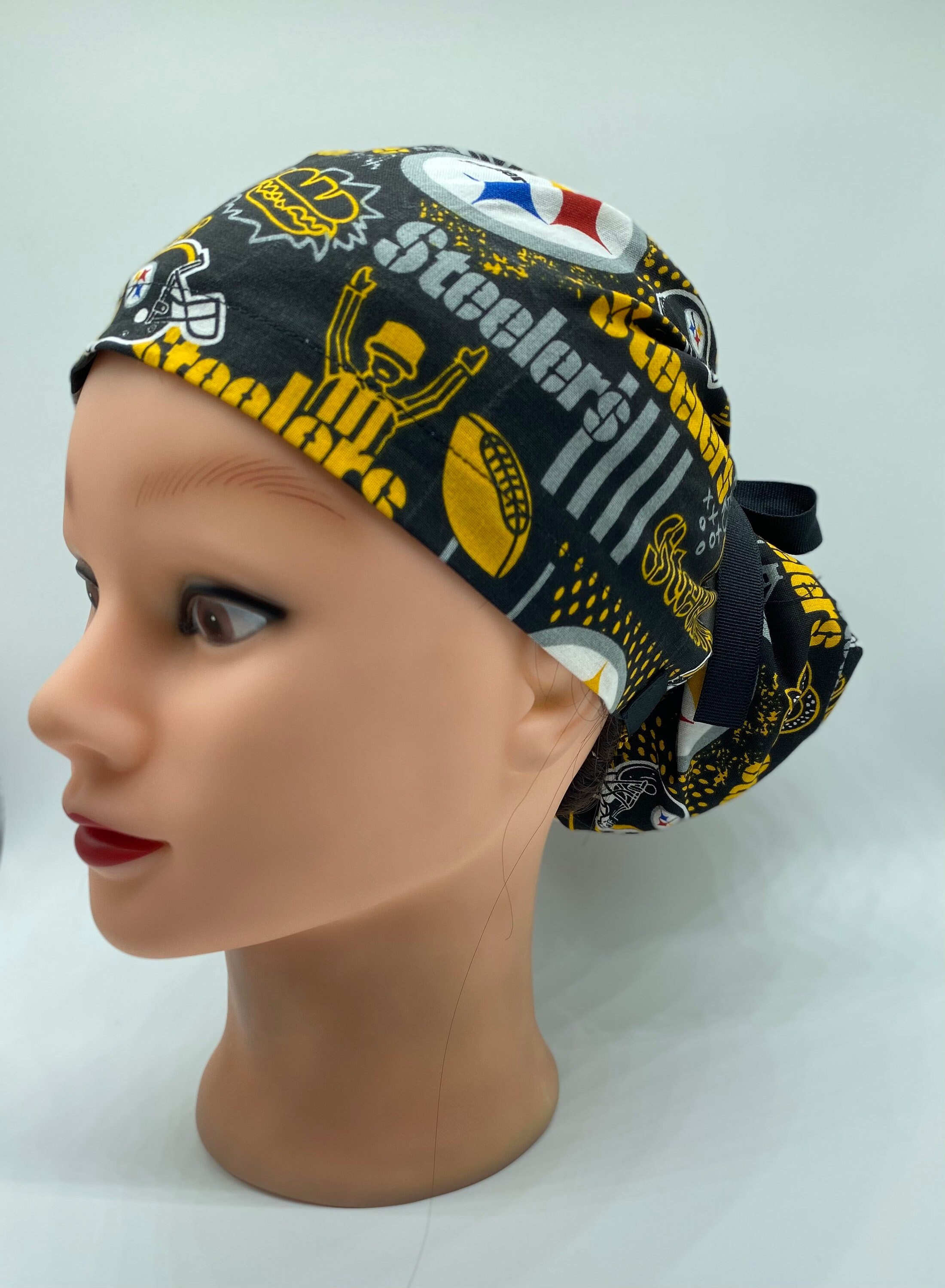 Pittsburgh Steelers Scrub Cap Surgical Scrub Cap Ponytail - Etsy