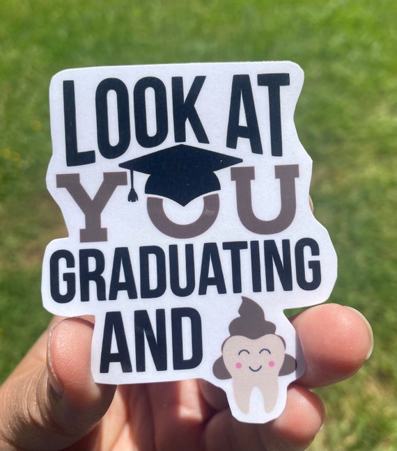 Dental graduation sticker, dental humor laptop sticker, dental assistant gift, dental hygienist gift, dental water cup sticker,