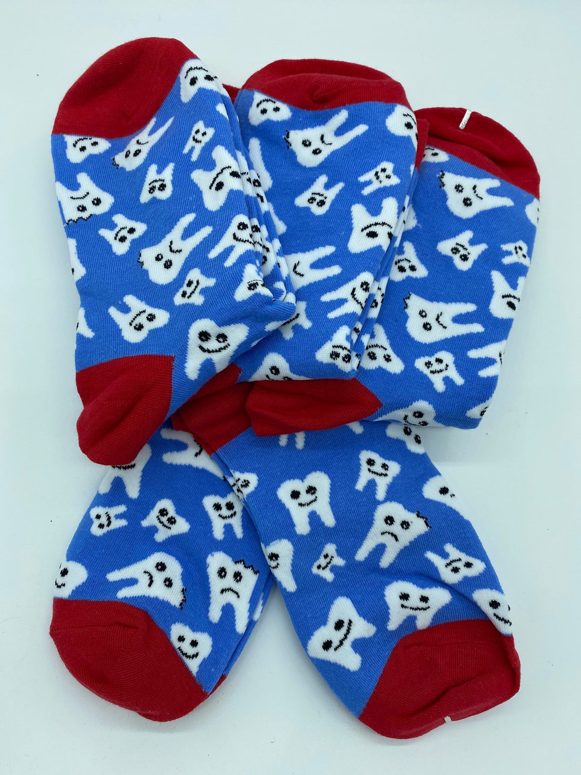 Dental Socks Blue Dental Socks Teeth Socksdental Assisstant Etsy UK