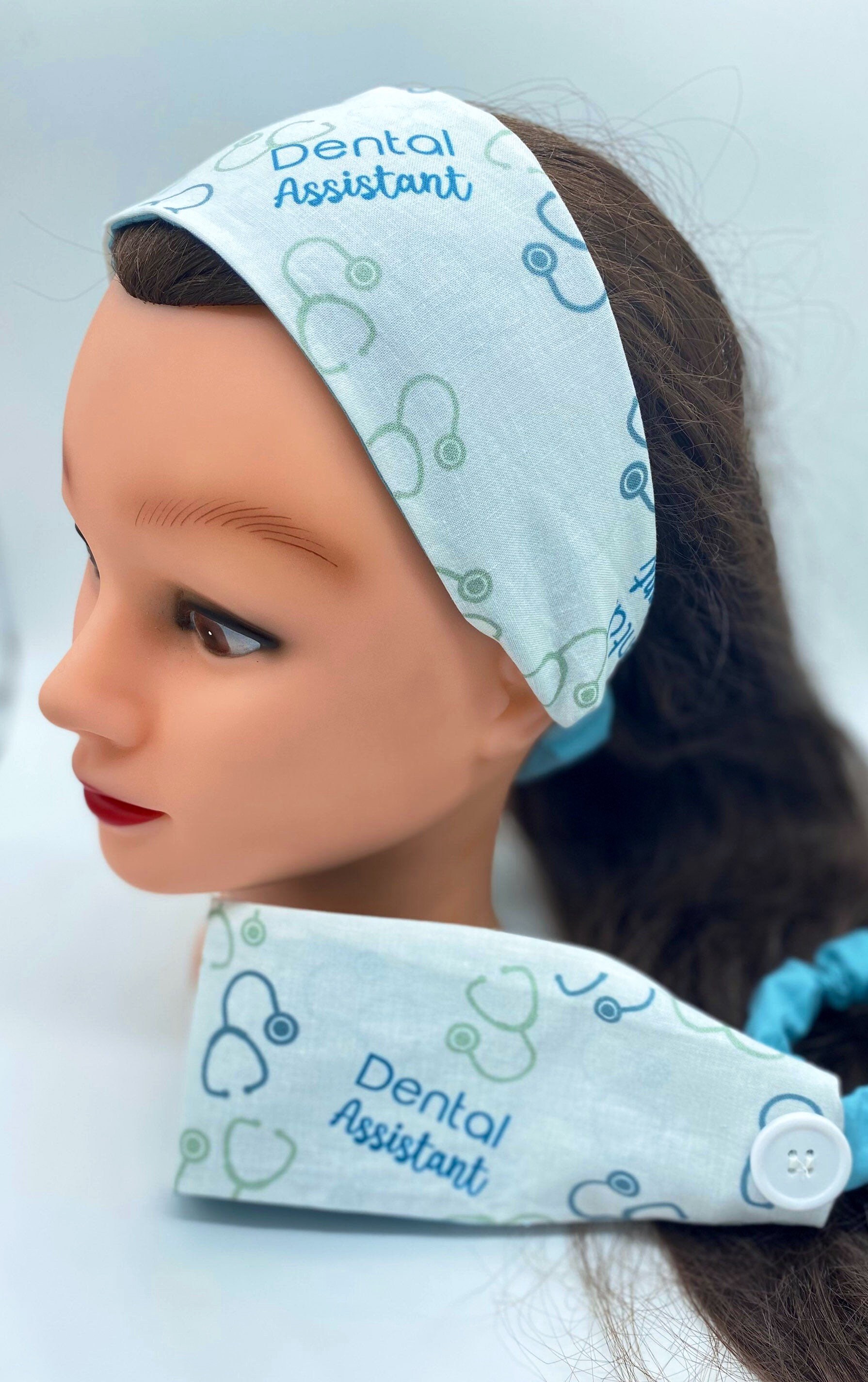 Dental assistant headband with buttons tooth headband dental Etsy