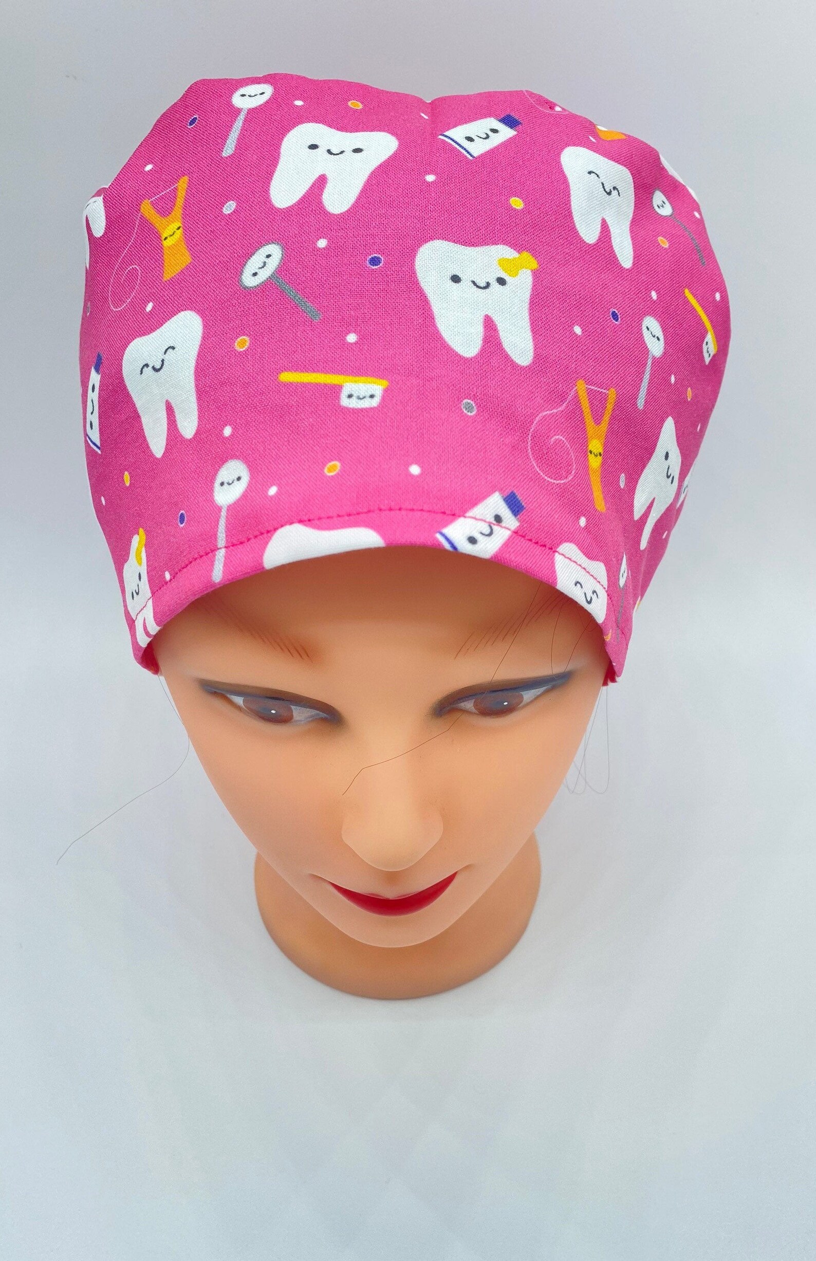 Pink scrub caps dental hygiene scrub cap womens scrub cap Etsy