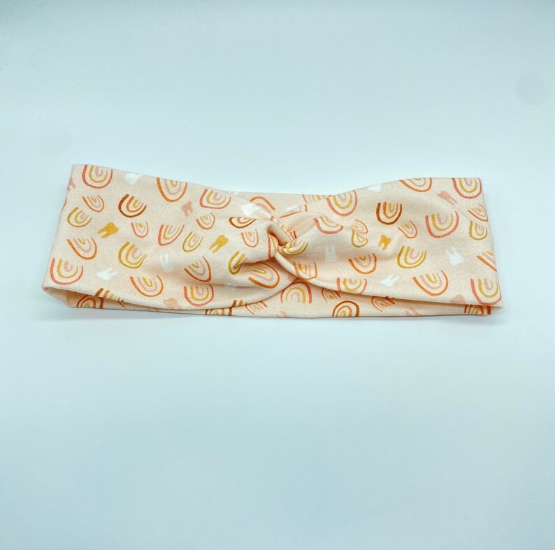 Boho Dental Headband with Buttons: Rainbows and Teeth Print image 6