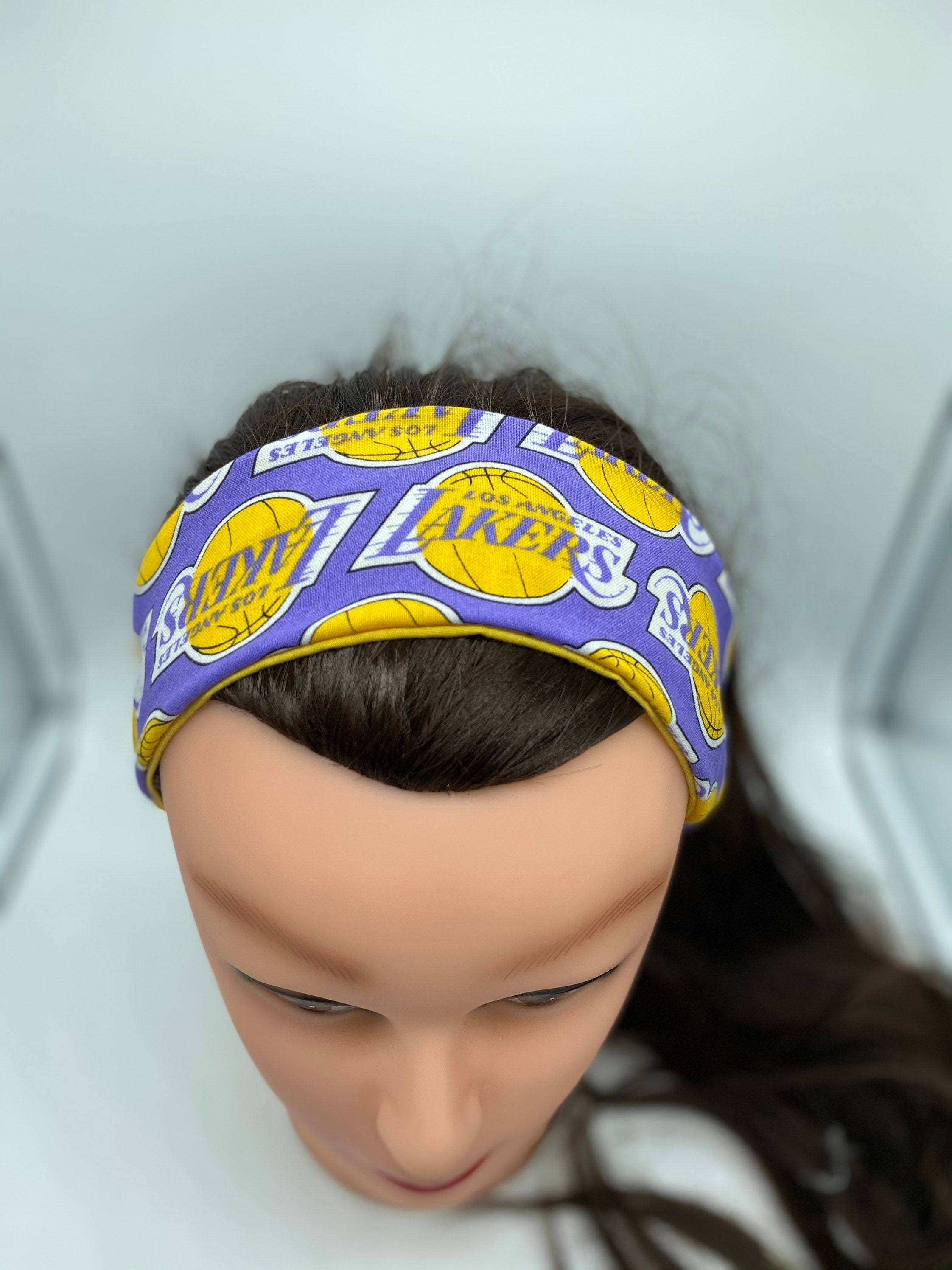 Lakers headband dental assistant headband with buttons nurse Etsy