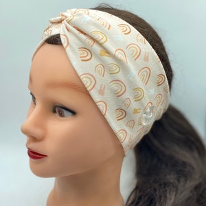 Boho Dental Headband with Buttons: Rainbows and Teeth Print image 9