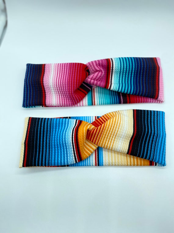 Serape turban headband , Mexican twist headband, nurse headband, stretchy headband, headband for women, twist headband, popular right now