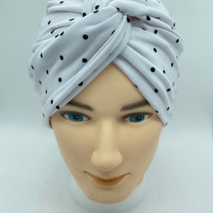 Polka dot Chemo cap, beanie, head covering, soft hat, chemotherapy cap, womens chemo cap, womens beanie, alopecia hat,