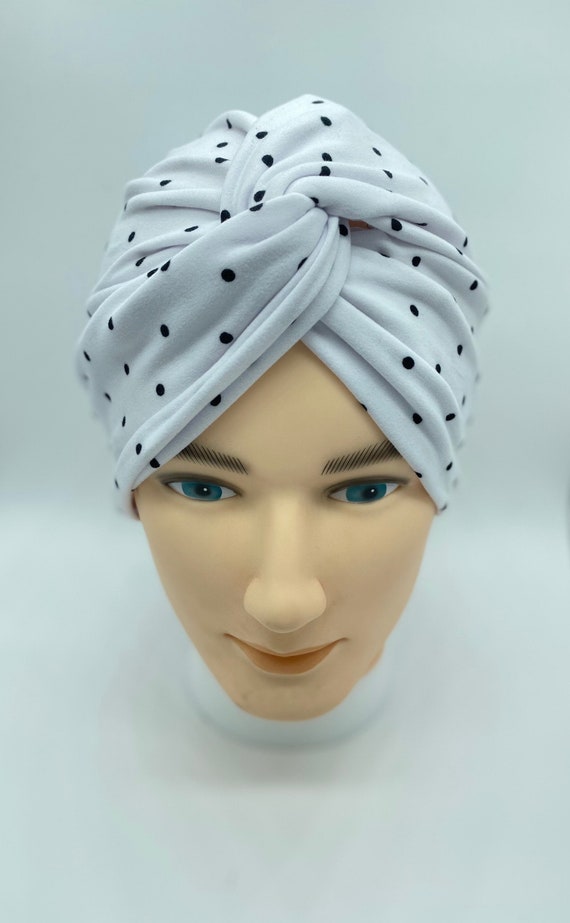 Polka dot Chemo cap, beanie, head covering, soft hat, chemotherapy cap, womens chemo cap, womens beanie, alopecia hat,