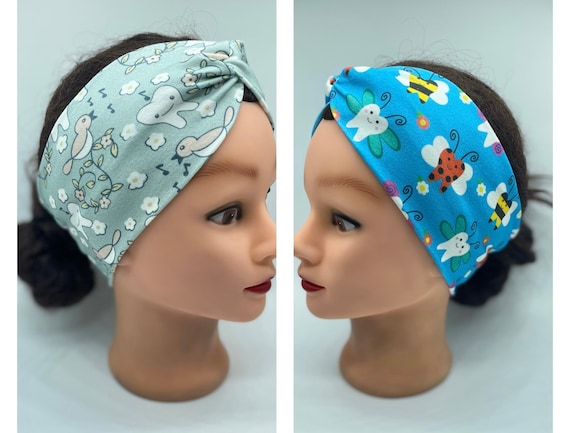Dental headband with buttons, twist headband, teeth headband, dental assistant gift, dental hygiene gift, tooth headband, boho headband