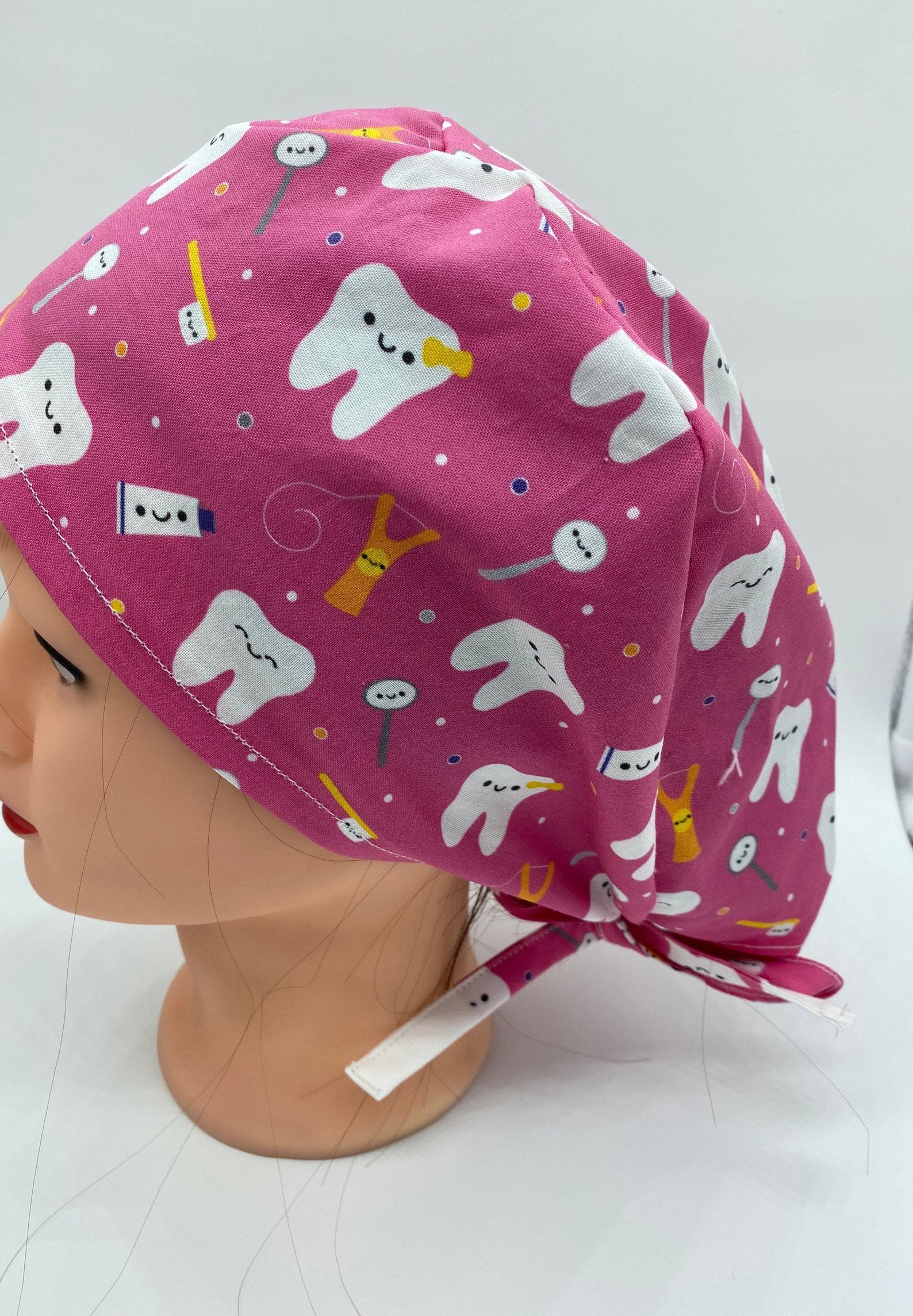 Pink scrub caps dental hygiene scrub cap womens scrub cap Etsy