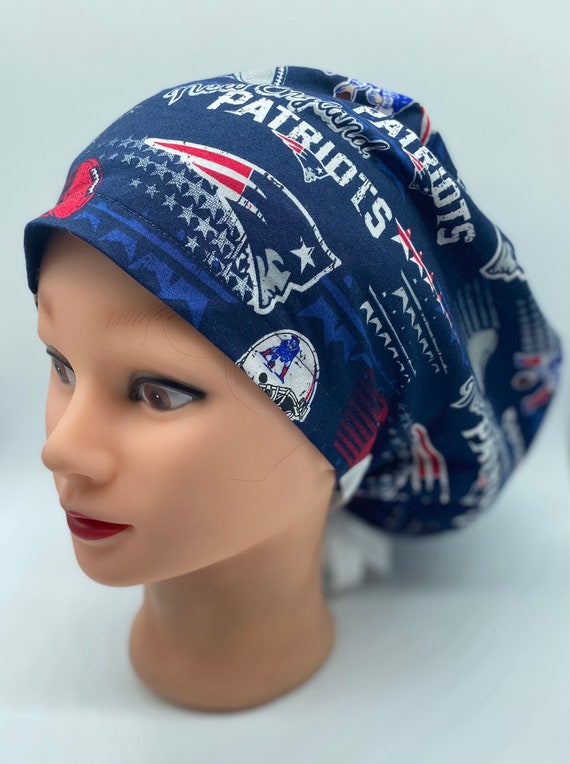 Patriots Euro scrub cap with buttons, scrub cap, womens scrub cap, nurse scrub cap, nurses hat, medical scrub cap for women