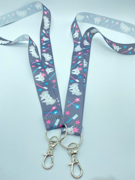 Dental Lanyard, dental keychain, dental accessory, dental hygiene gift, dental assistant gift, teeth keychain lanyard, dental necklace