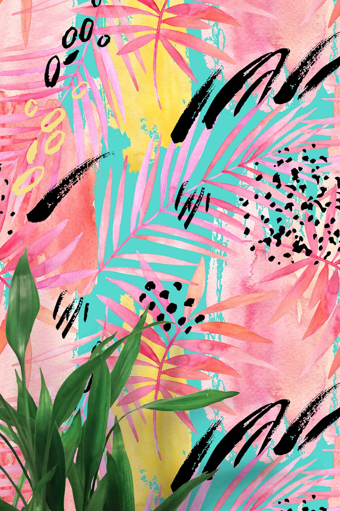 Peel and Stick Wallpaper Bright Coastal Pattern Abstract Etsy