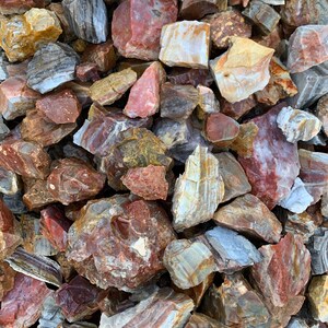 Red Multicolored Georgia Jasper Agate Mix Natural Rough Raw Rocks for ...