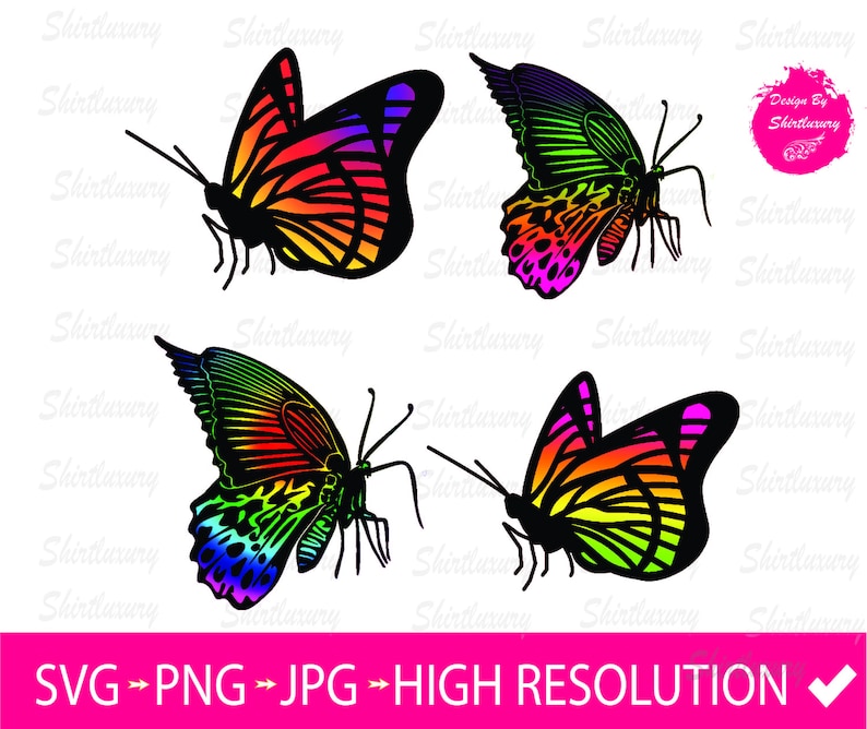 Butterfly SVG Rainbow Butterfly SVG Monarch Butterfly SVG / | Etsy