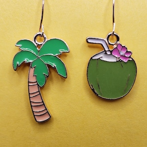 Tropical Palm Tree and Coconut Drink...