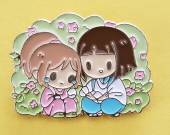 Pastel Anime Pin: Haku & Chihiro Style