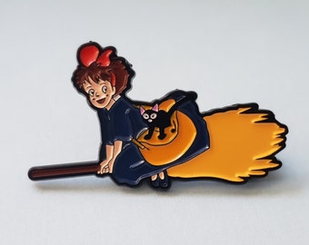 Kiki's Delivery Service Pin  |  Kiki & Jiji Flying on a Brookstick