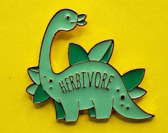 Green Dinosaur Pin,  Dino Pin, Herbivore Pin