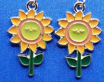 Sunflower Earring with Face |  Sweet Sunflower