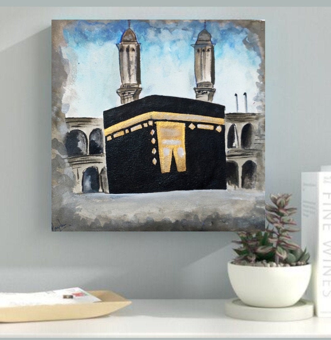 Islamic Art Print of Kabah Painting kaaba Mecca makkah Islamic Wall Art