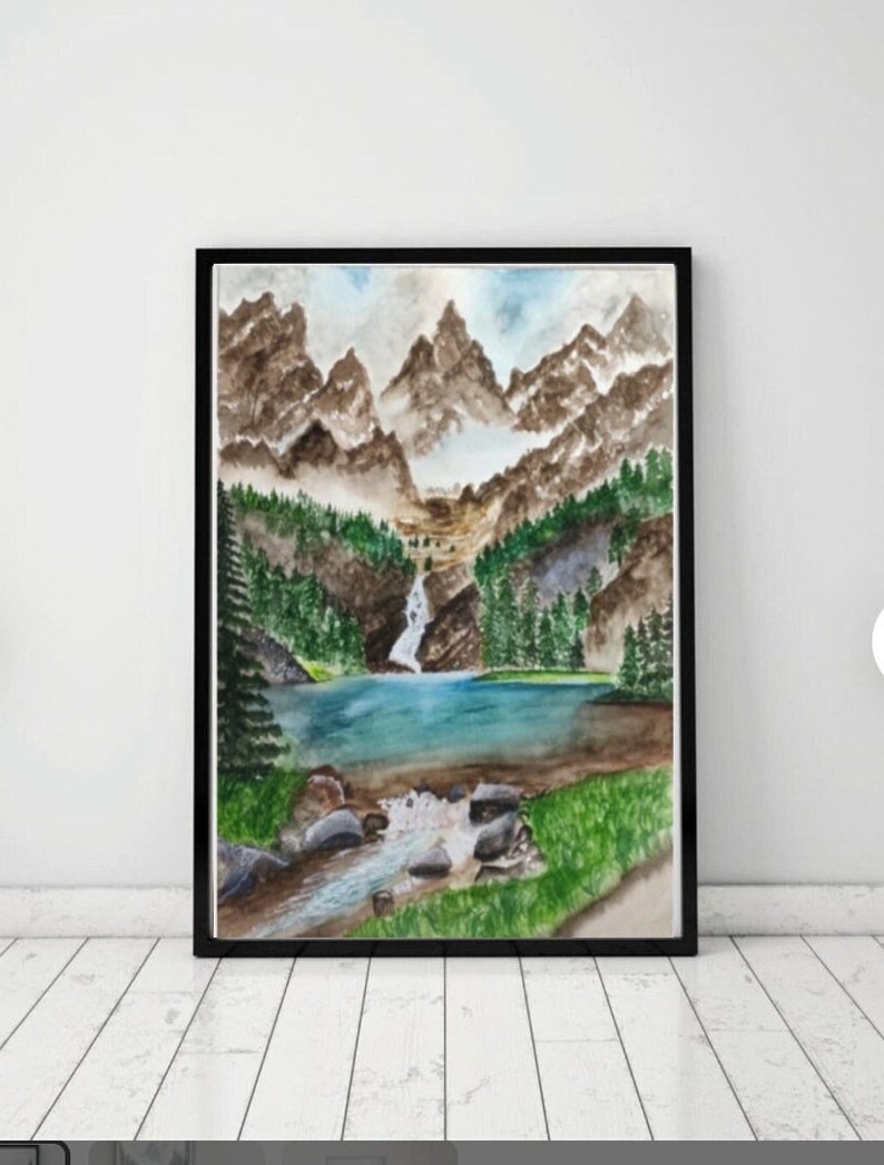 Custom watercolor landscape, painting from photo, housewarming, commission painting, personalized landscape order, real estate client gift image 1