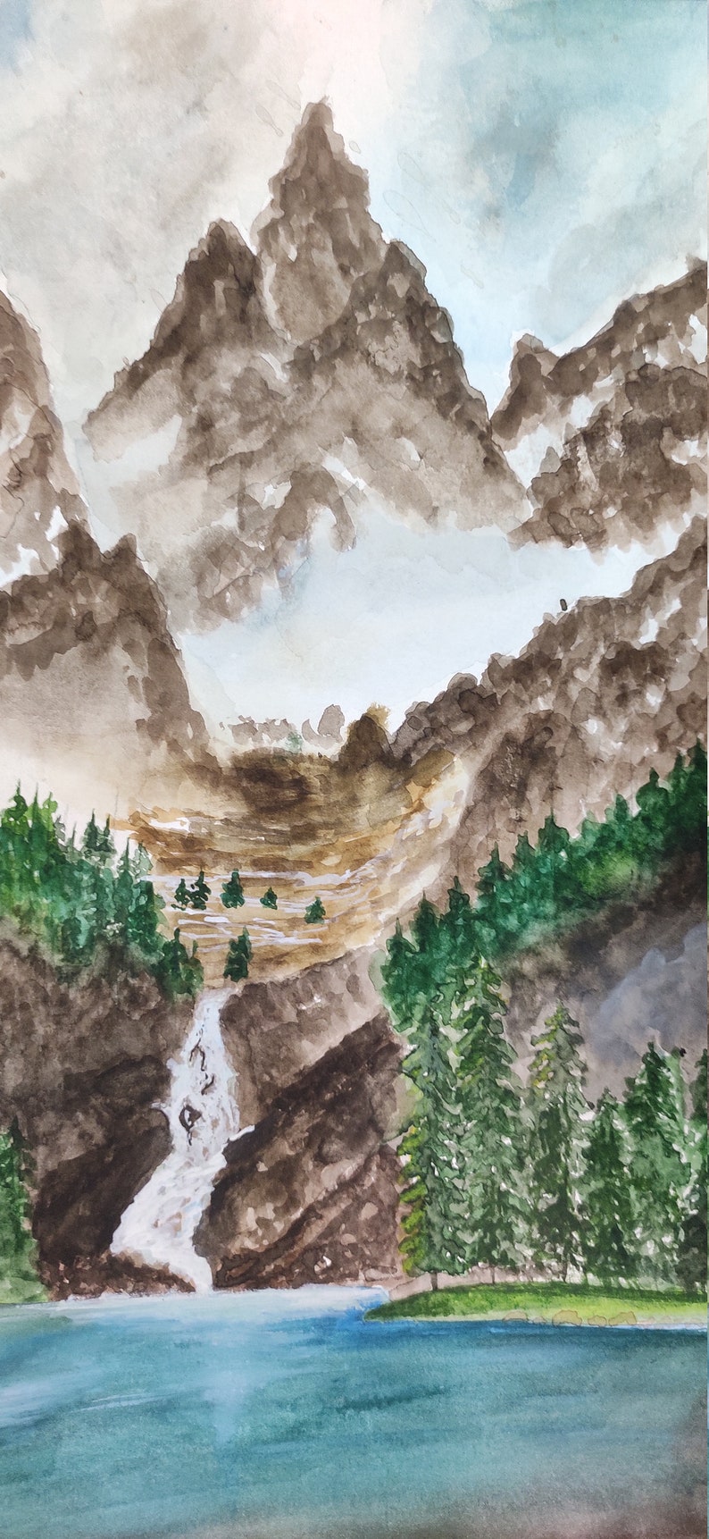 Custom watercolor landscape, painting from photo, housewarming, commission painting, personalized landscape order, real estate client gift image 5