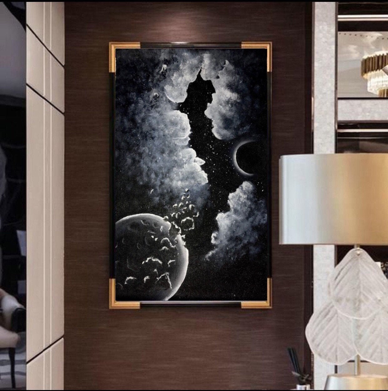 Lustiger Corgi-Duschvorhang – Mit Sternenhimmel-Design, Polyester, Maschinenwaschbar