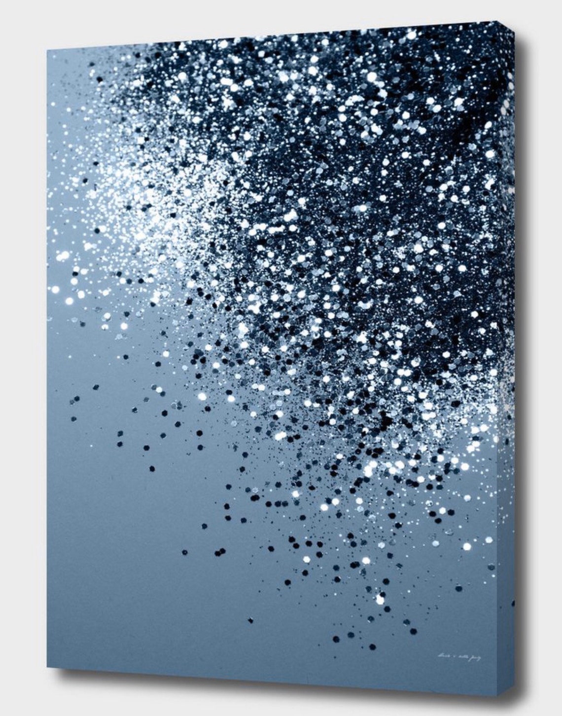 Glitter Canvas Wall Art Peinture Abstracte Glitter Art Etsy