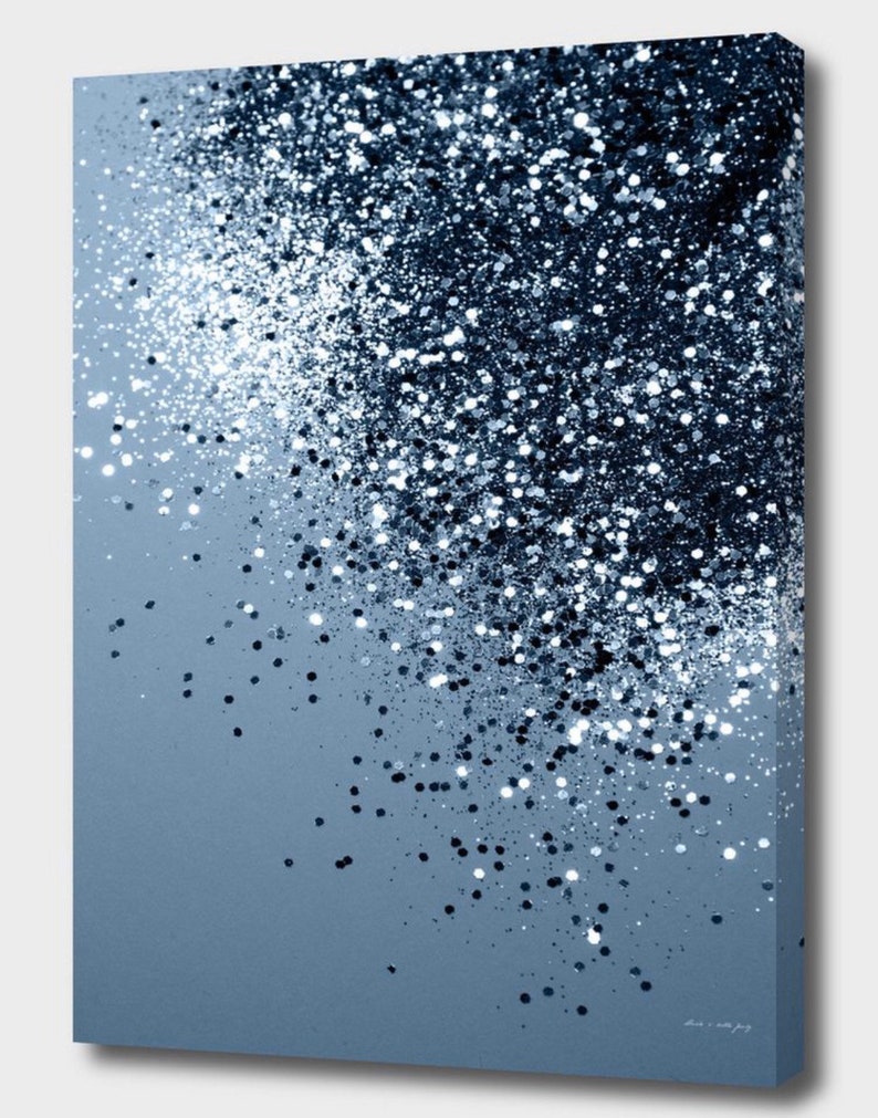 Glitter Canvas Wall Art Peinture Abstracte Glitter Art Etsy
