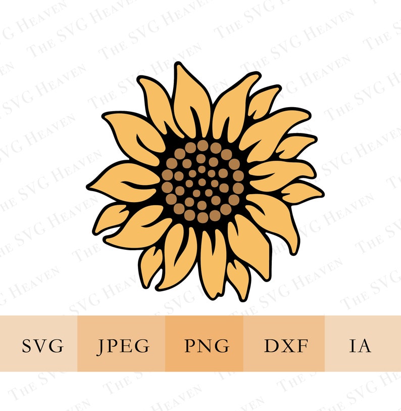 Download Sunflower mandala SVG PNG JPEG Vector Image Instant ...