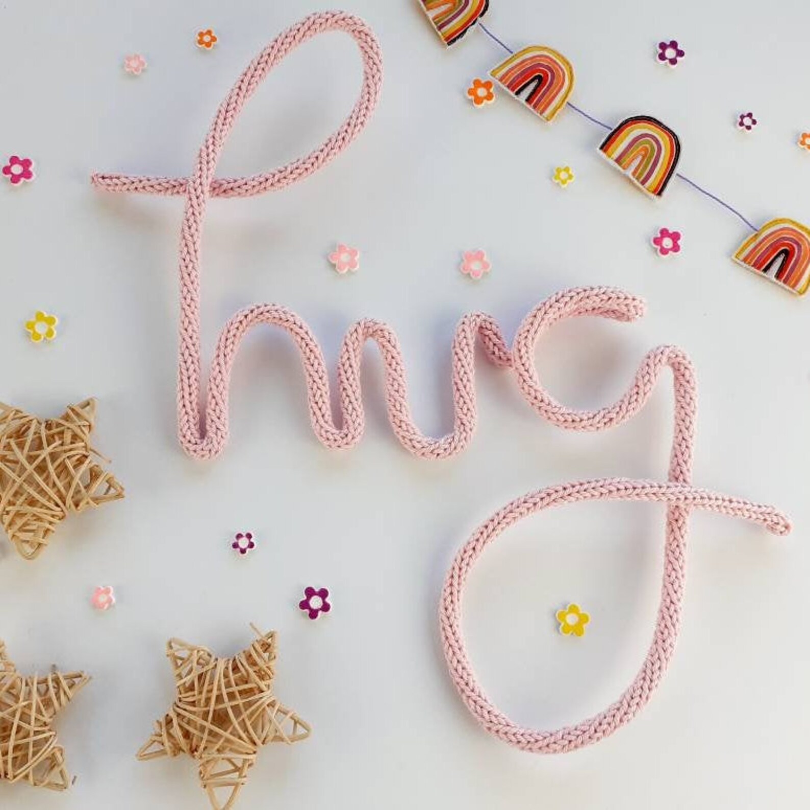 Hug Sign Hug Knitted Wire Word Valentines Gift - Etsy