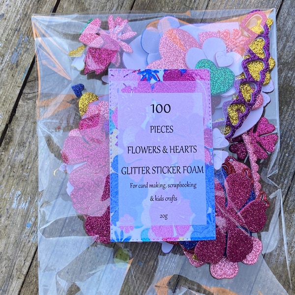 Glitter Foam Hearts Etsy