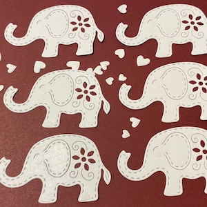 Elefanti, carta, creazione di carte, forniture, scrapbooking, Elefanti di carte, forniture di carte, Abbellimenti, Card topper,