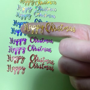 Verzierungen, Frohe Weihnachten, Kartenzubehör, Weihnachten, Papierarbeiten, Scrapbooking, Hologramm, Kartenherstellung,