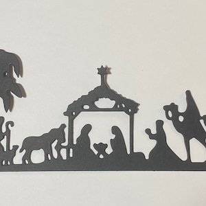 Przedmioty do rękodzieła, materiały do rękodzieła, szopka, rękodzieło papierowe, Boże Narodzenie, tworzenie kartek, scrapbooking, szablon, ozdoby