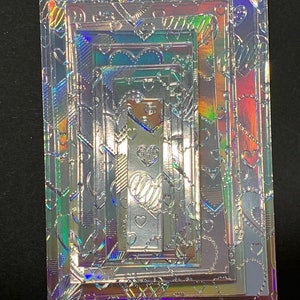 Herzen, geprägte Karte, Karte, Hintergründe, Kartenherstellung, Scrapbooking, kreatives Journaling, holographic, glänzend,