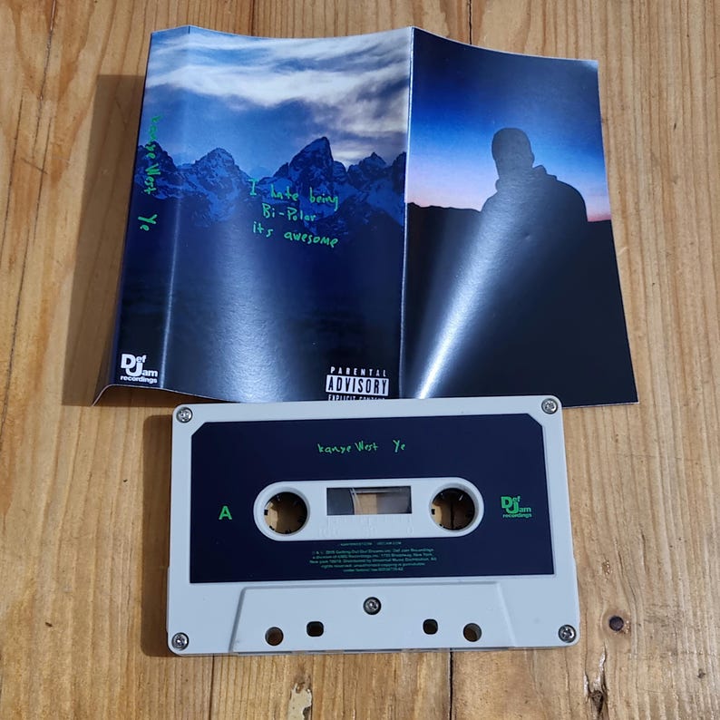 Shell Kanye KANYE WEST CASSETTE Tapes - Etsy