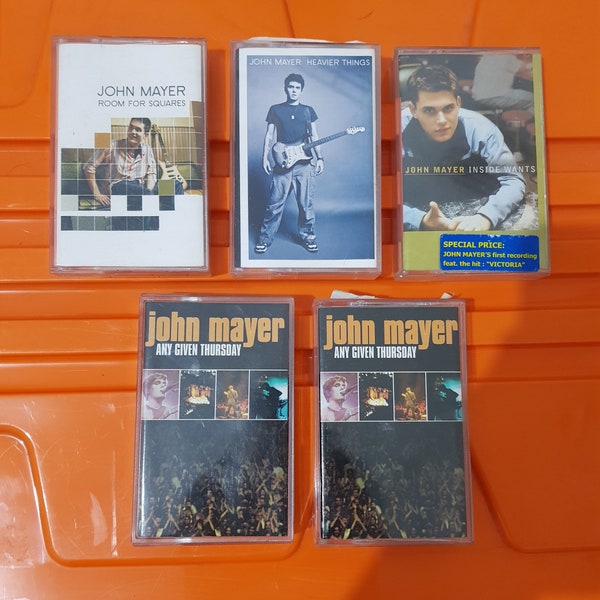 John Mayer Cassette Tape - Room For Squares, Heavier Things, Inside Wants, Any Given Thursday