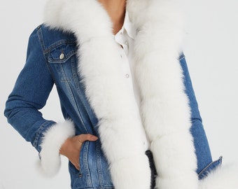 jean jacket with fluffy inside