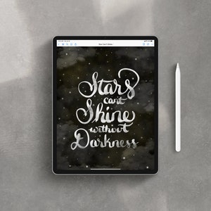 Dark Digital Notebook - Celestial (For Use With PDF Note Taking Apps Like GoodNotes and Notability)