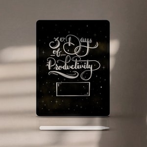 30 Day Dark Digital Planner - Celestial (For Use With PDF Note Taking Apps Like GoodNotes and Notability)