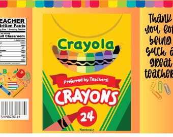 Sac à croustilles Crayola, cadeau pour professeur à télécharger