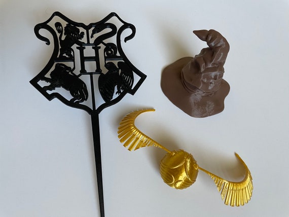 Harry Potter Black Acrylic Cake Topper 3 piece Kit