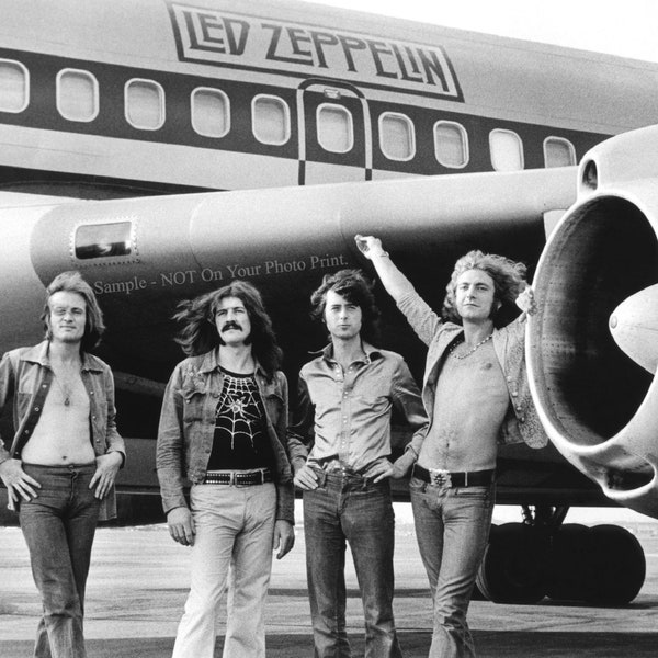 LED ZEPPELIN Photo Led Zeppelin Print Led Zeppelin Picture Robert Plant Jimmy Page British Rock Band Classic Rock Led Zeppelin Airplane 1652
