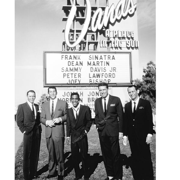 The Rat Pack, Frank Sinatra, Dean Martin, Sammy Davis, Peter Lawford, Famous Las Vegas Photo Celebrity Print Picture Poster 70C